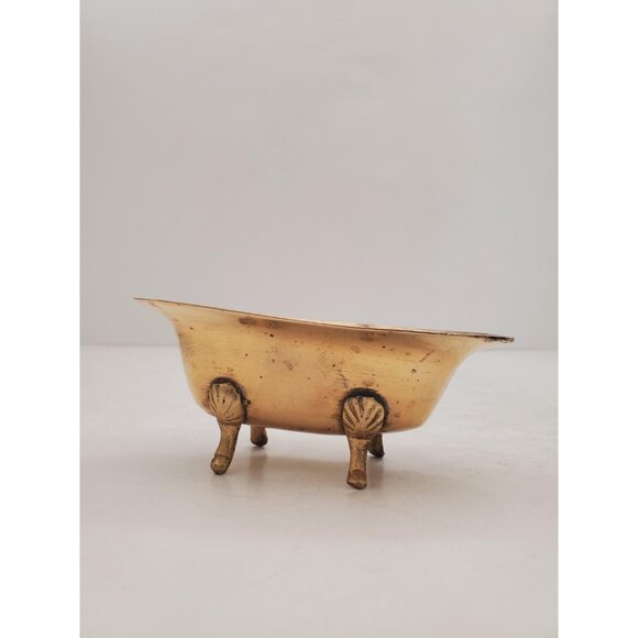 Vintage 1950s / BRASS SOAP DISH / Solid Brass Soap Holder Soap Dispenser… - Picture 3 of 10